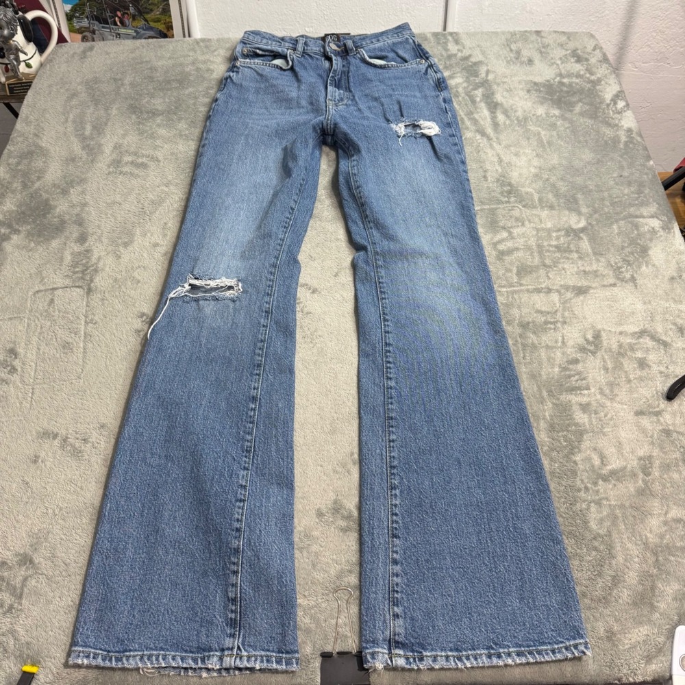 BDG Urban Outfitters High-Rise Flare Jeans Medium Wash Distressed Blue 26